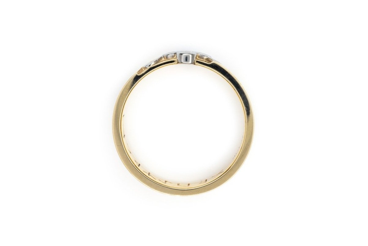 (F)Yellow Gold Round Brilliant Cut Diamond Band
