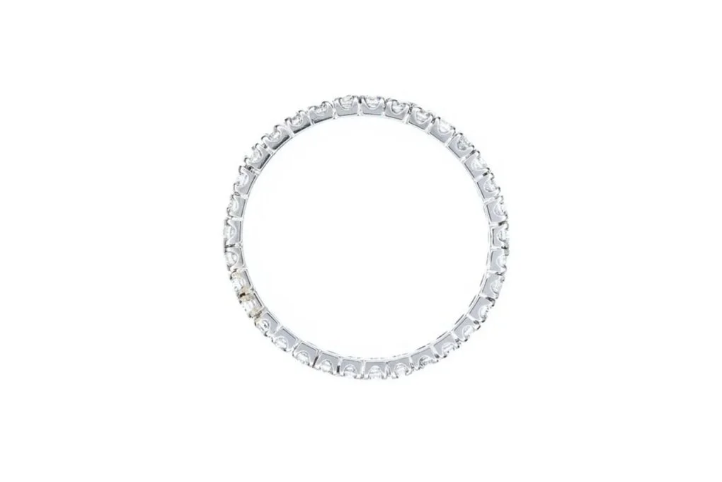 (F)White Gold Round Brilliant Cut Diamond Eternity Band