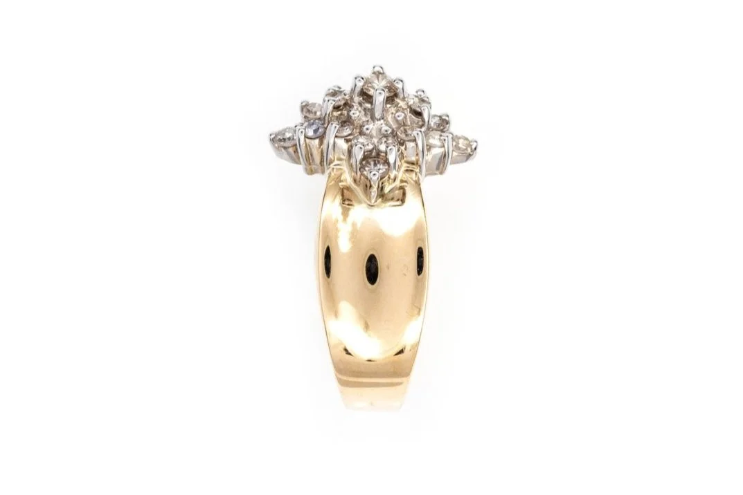 (S)Yellow Gold Multi Diamond Ring