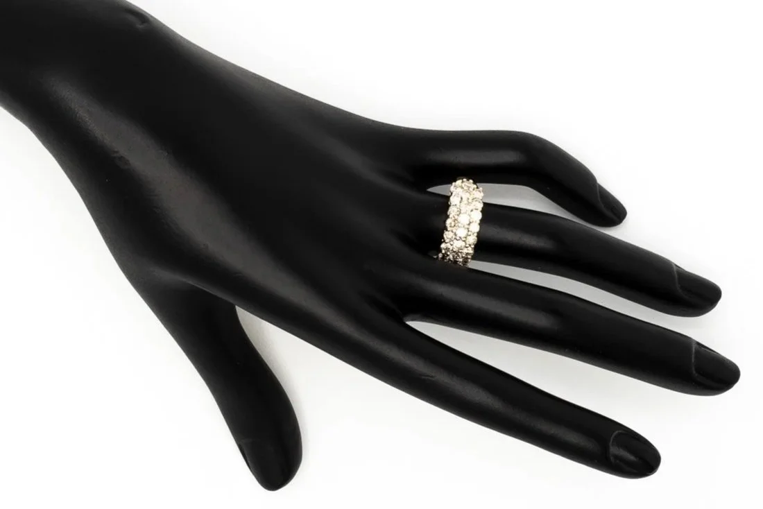 (H)Yellow Gold Round Brilliant Cut Multi Diamond Band