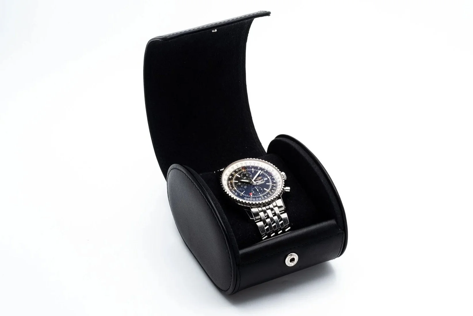 (B)46mm Stainless Steel Breitling Navitimer World Automatic Wristwatch