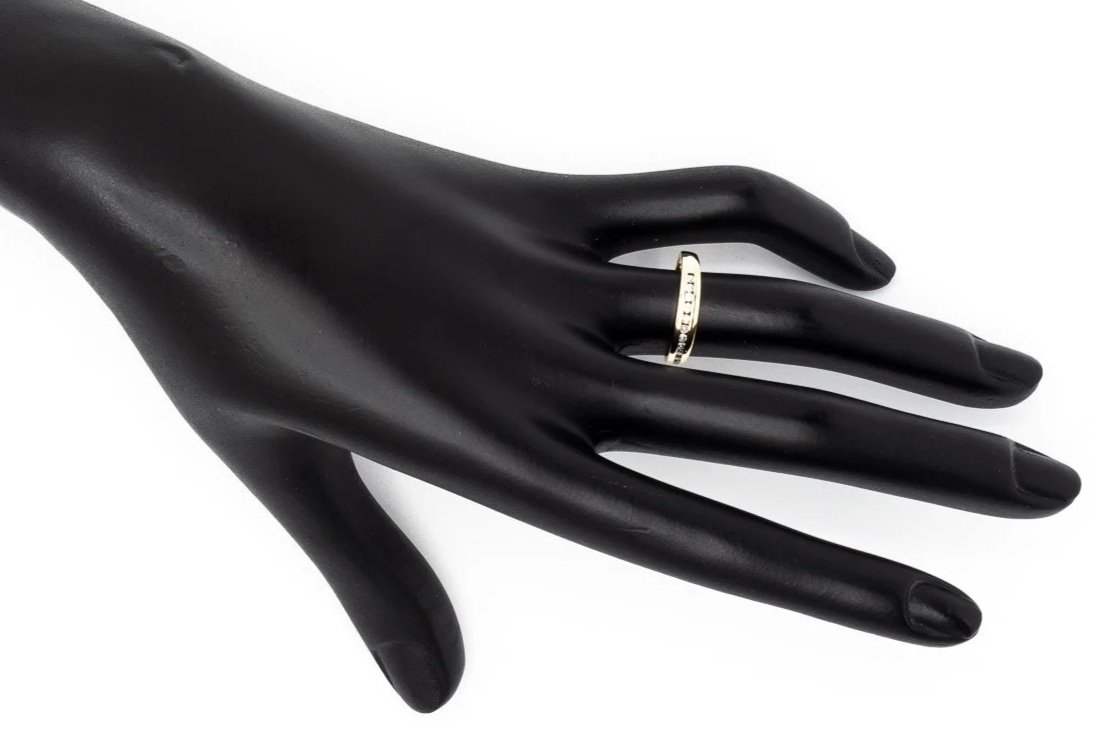 (H)Yellow Gold Single Cut Diamond Band
