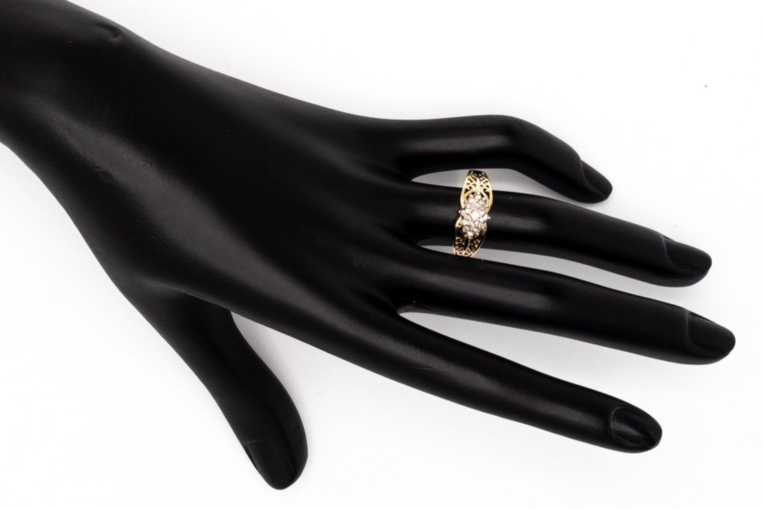 (H)Yellow Gold Multi Diamond Ring