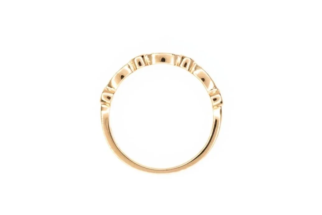 (F)Rose Gold Round Brilliant Cut Diamond Band