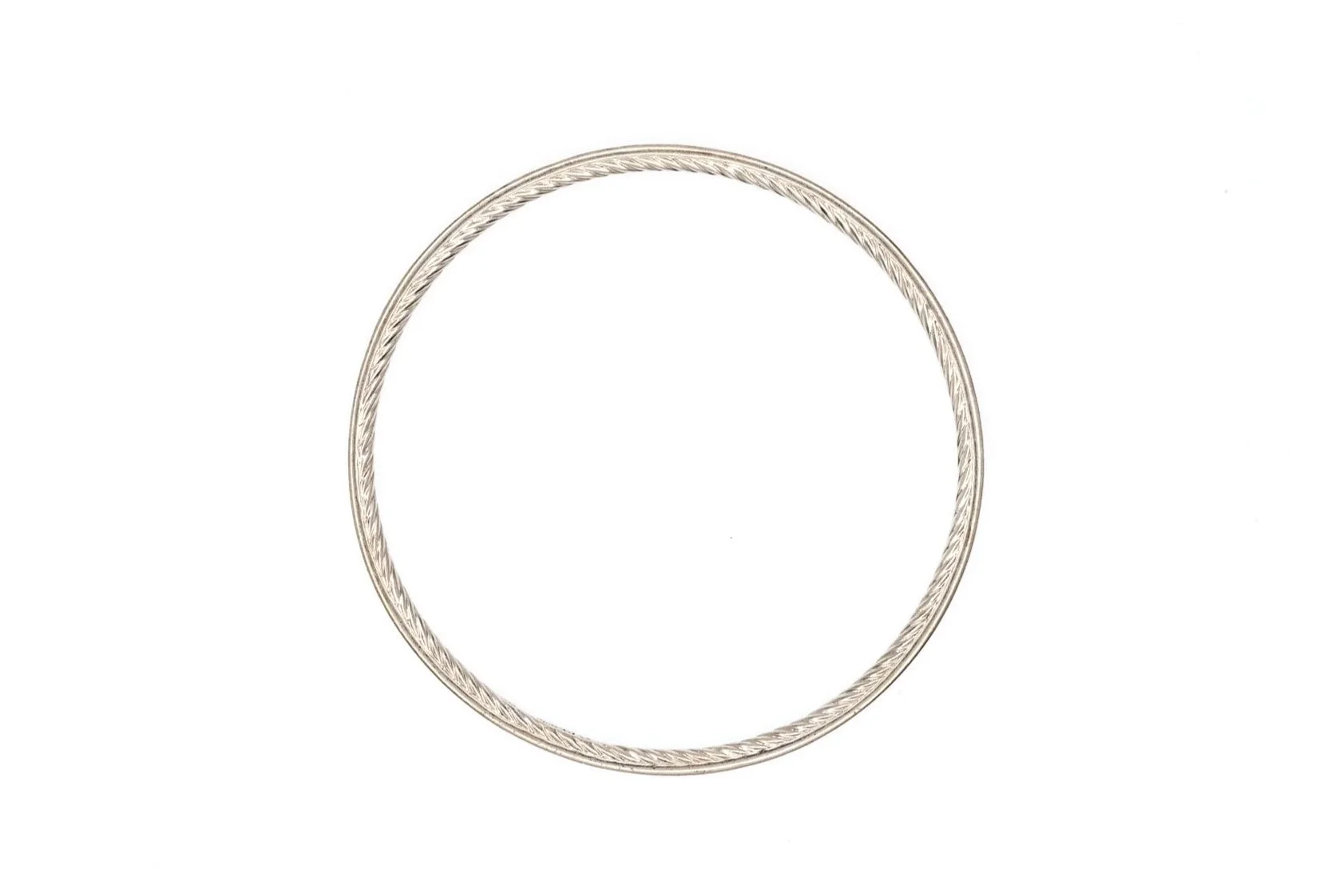 (T)Sterling Silver Pink Sapphire David Yurman Cable Bangle Bracelet