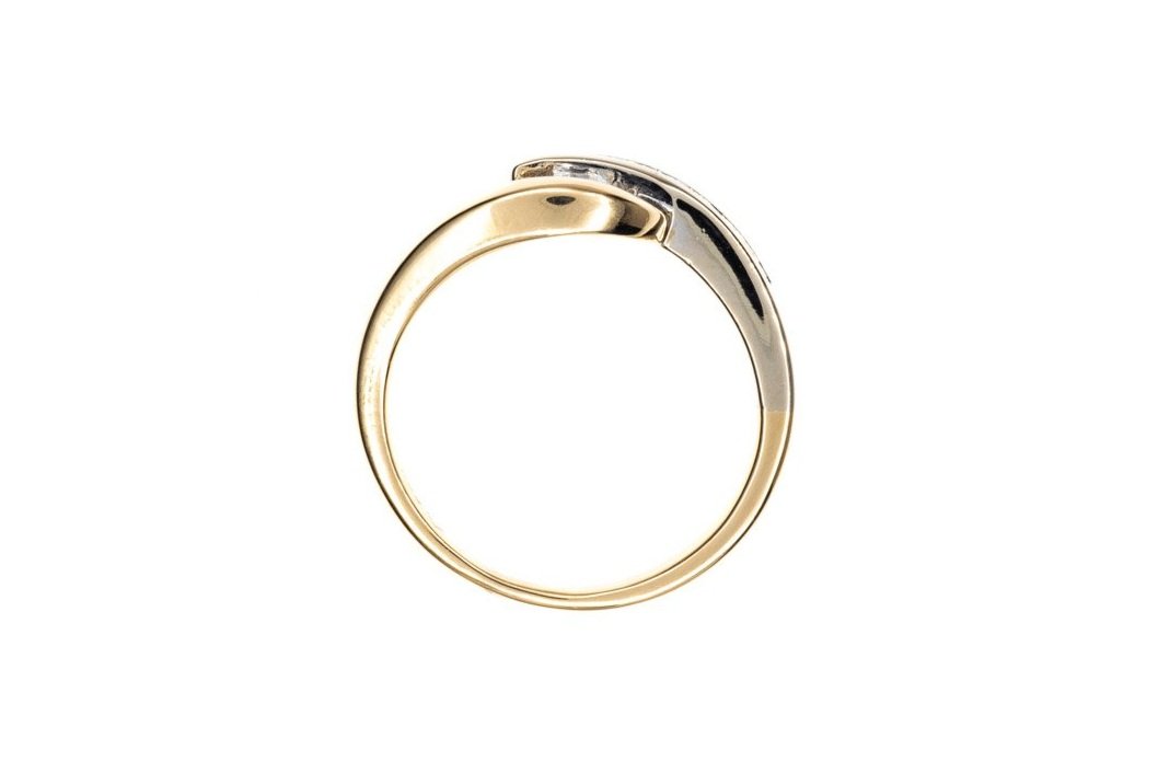 (F)White Yellow Gold Round Brilliant Cut Multi Diamond Ring