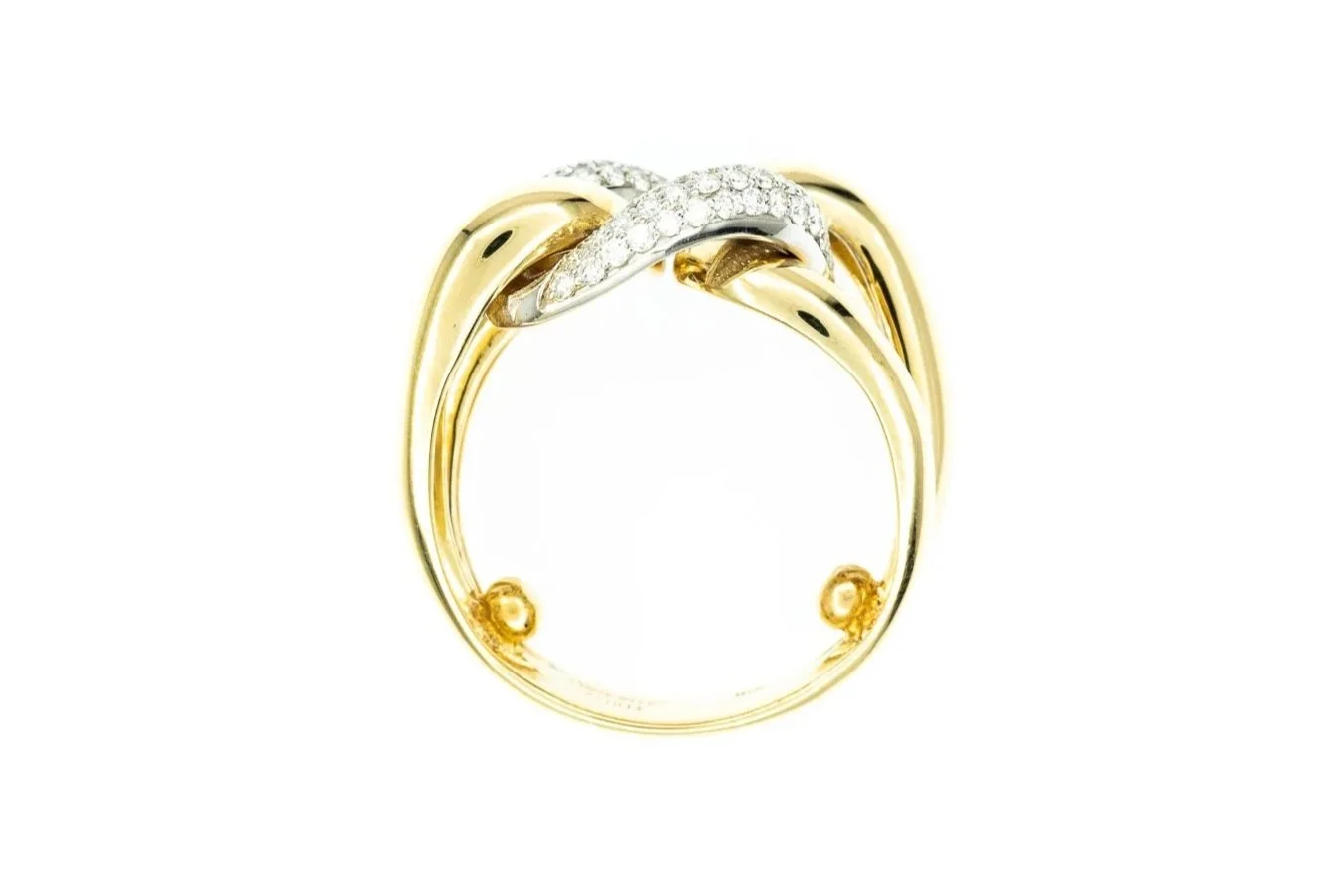 (F)White Yellow Gold Round Brilliant Cut Diamond Simon G Designer Ring