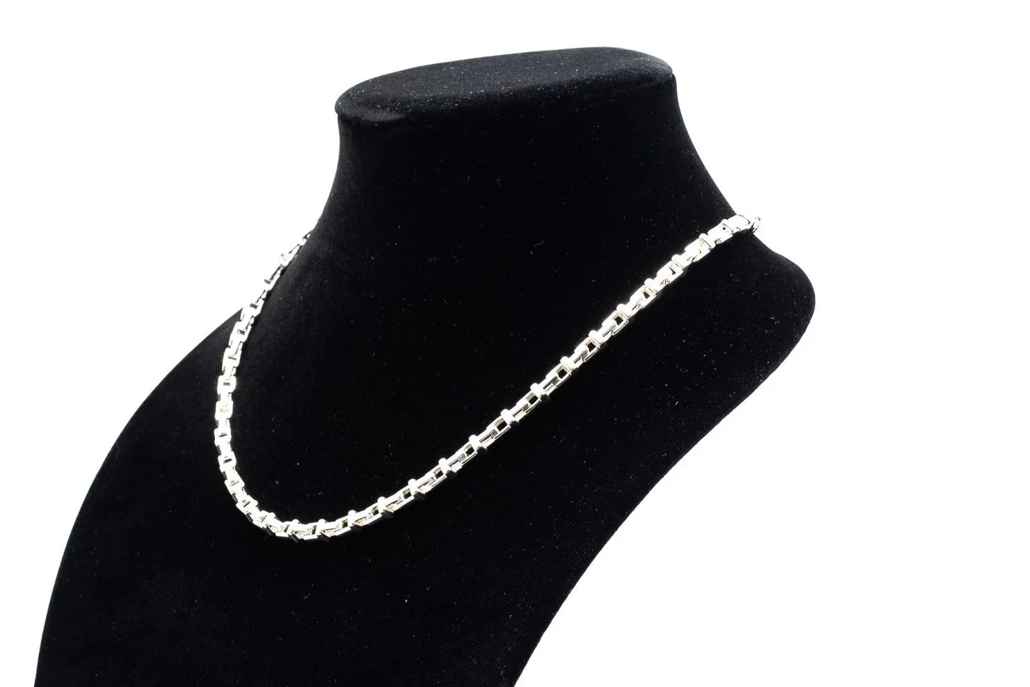 (S)Sterling Silver Tiffany & Co. T Link Designer Necklace