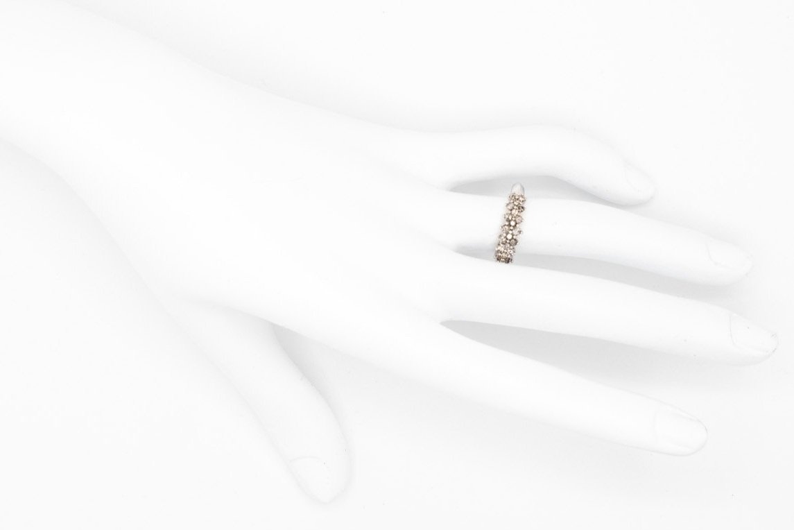 (H)White Gold Round Brilliant Cut Multi Diamond Ring