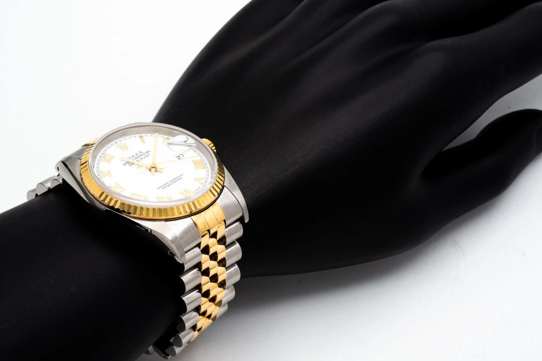 (W)36mm Stainless Steel Yellow Gold Rolex Oyster Perpetual Automatic Datejust Wristwatch