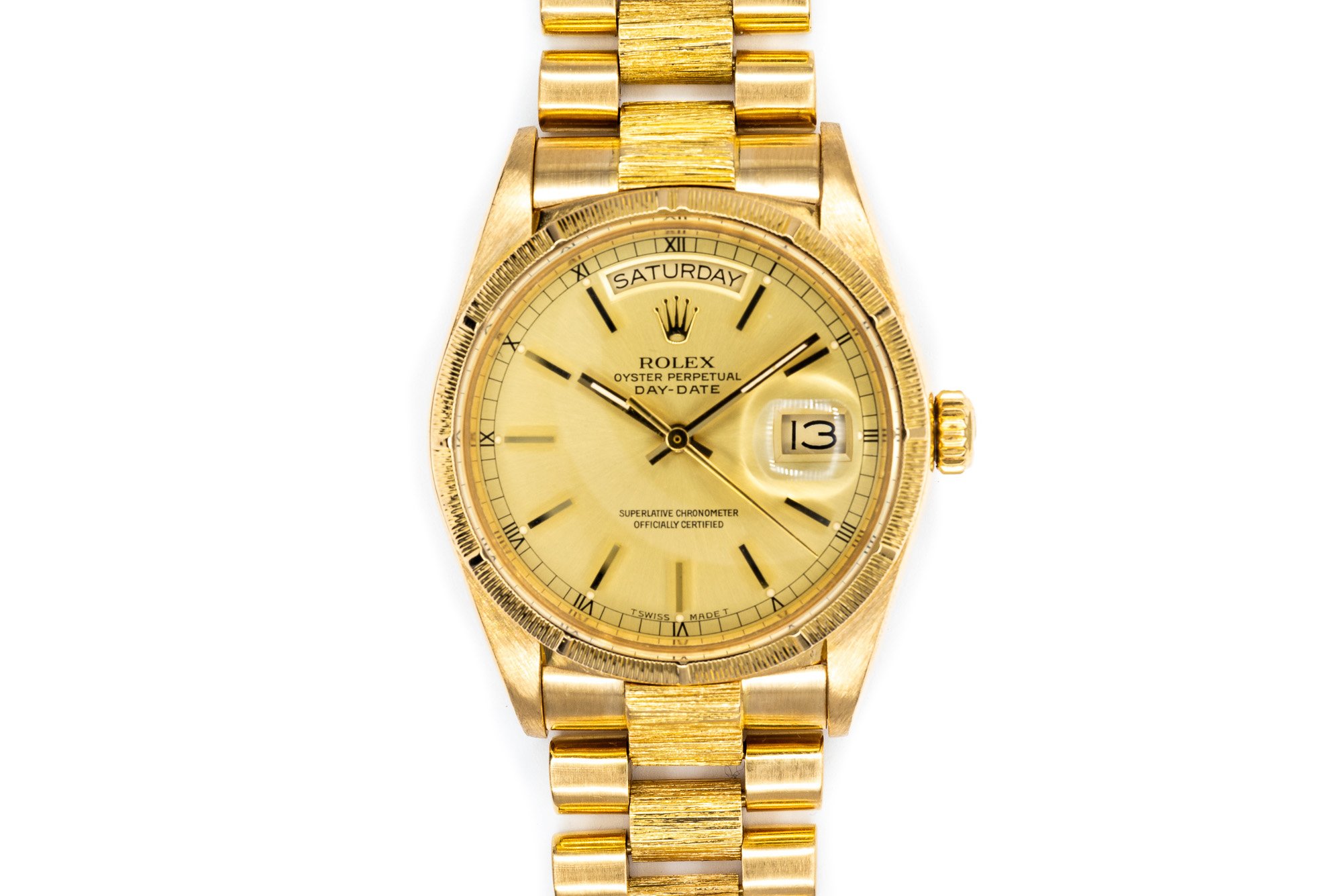 (T)36mm Yellow Gold Swiss Made Rolex Oyster Perpetual President Wristwatch