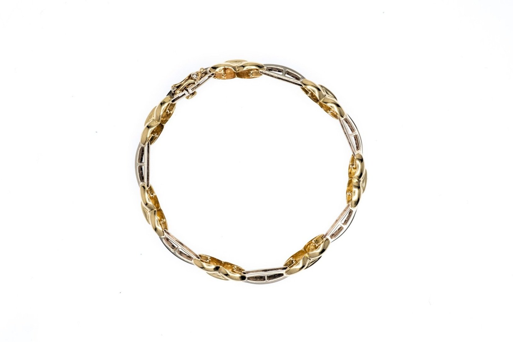 (T)White Yellow Gold Round Brilliant Cut Diamond Tennis Bracelet