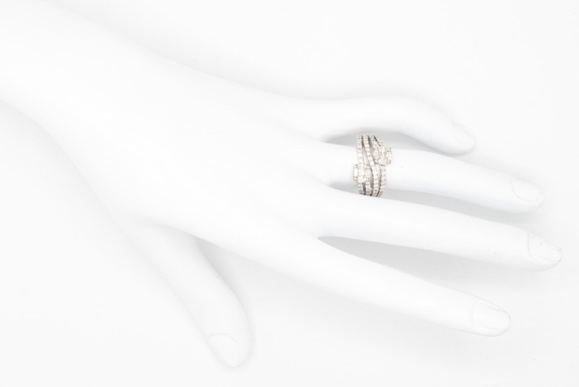 (H)White Gold Marquise Brilliant Cut Multi Diamond Ring