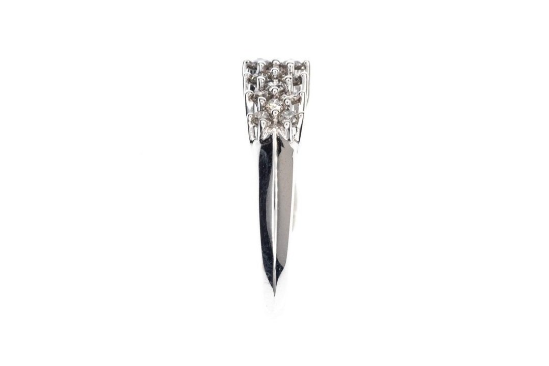 (S)White Gold Round Brilliant Cut Multi Diamond Ring