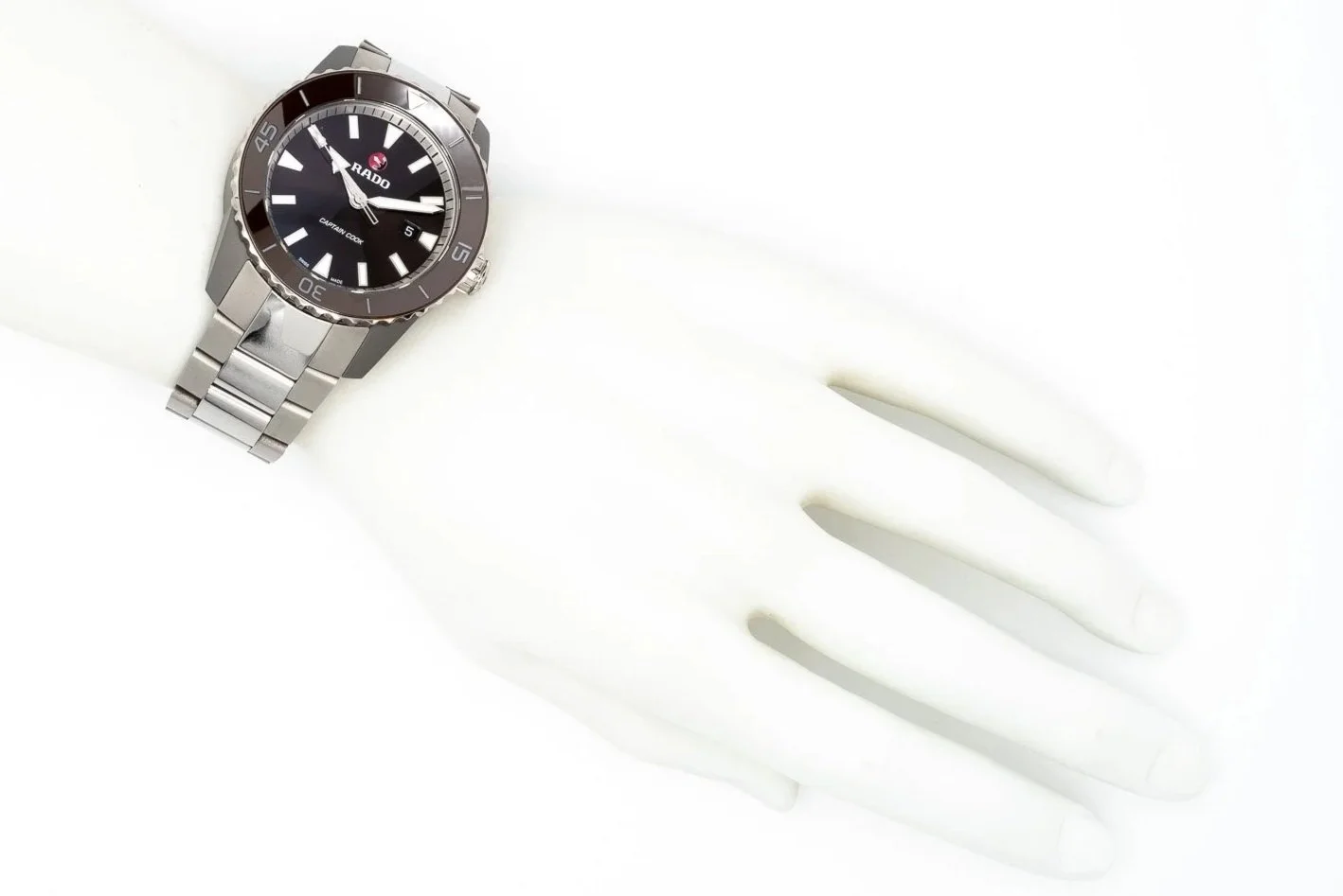 (H)45mm Titanium Ceramic Rado Hyperchrome Captain Cook Automatic Wristwatch