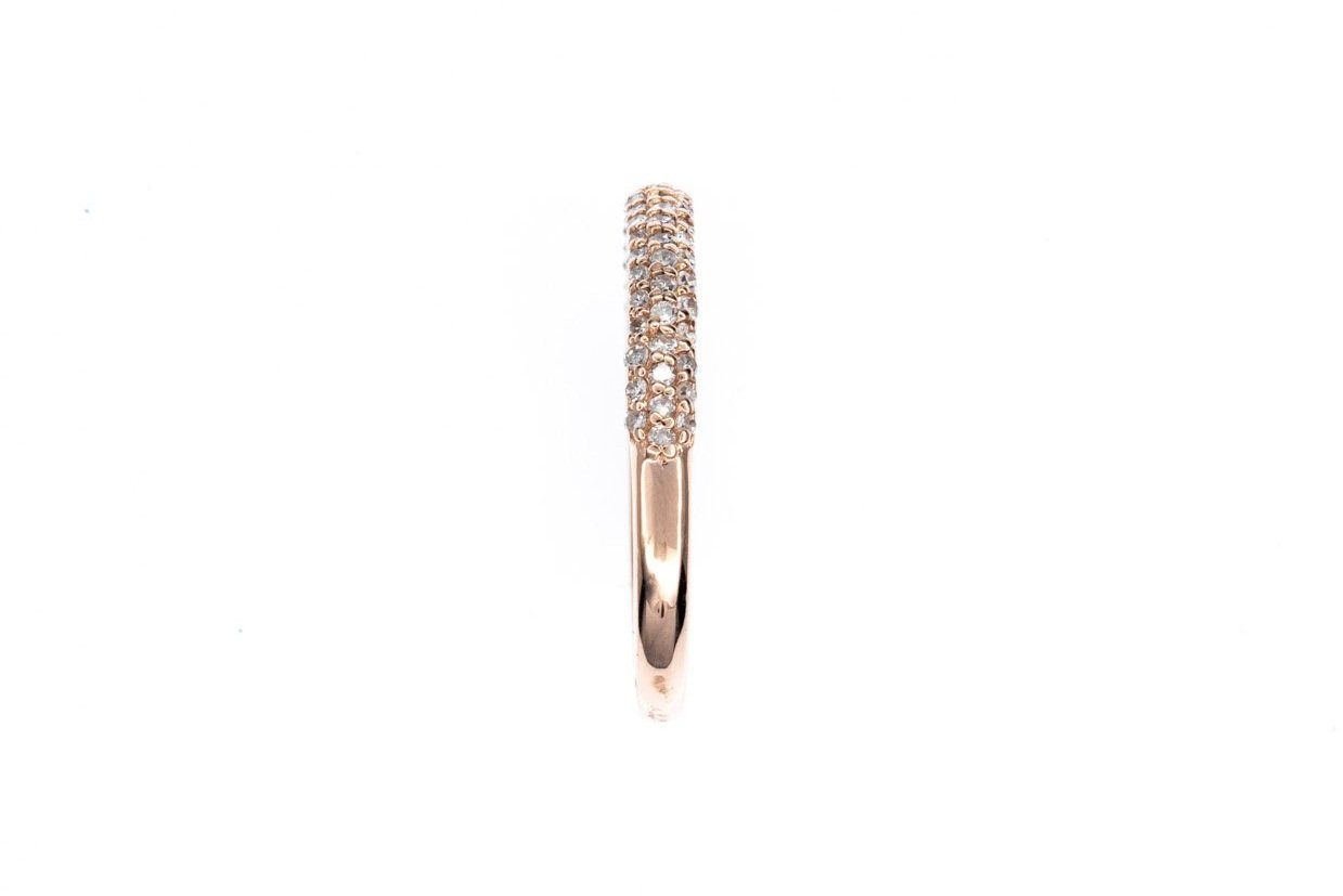 (S)Rose Gold Single Cut Diamond Band
