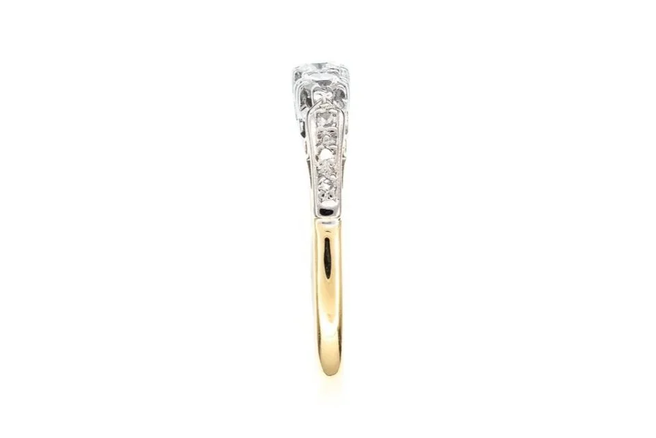 (S)Yellow Gold Swiss Cut Multi Diamond Ring