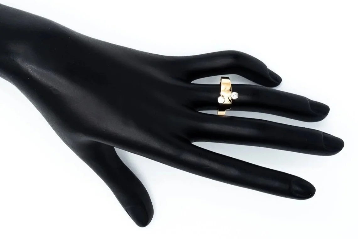 (H)Yellow Gold Round Brilliant Cut Multi Diamond Ring