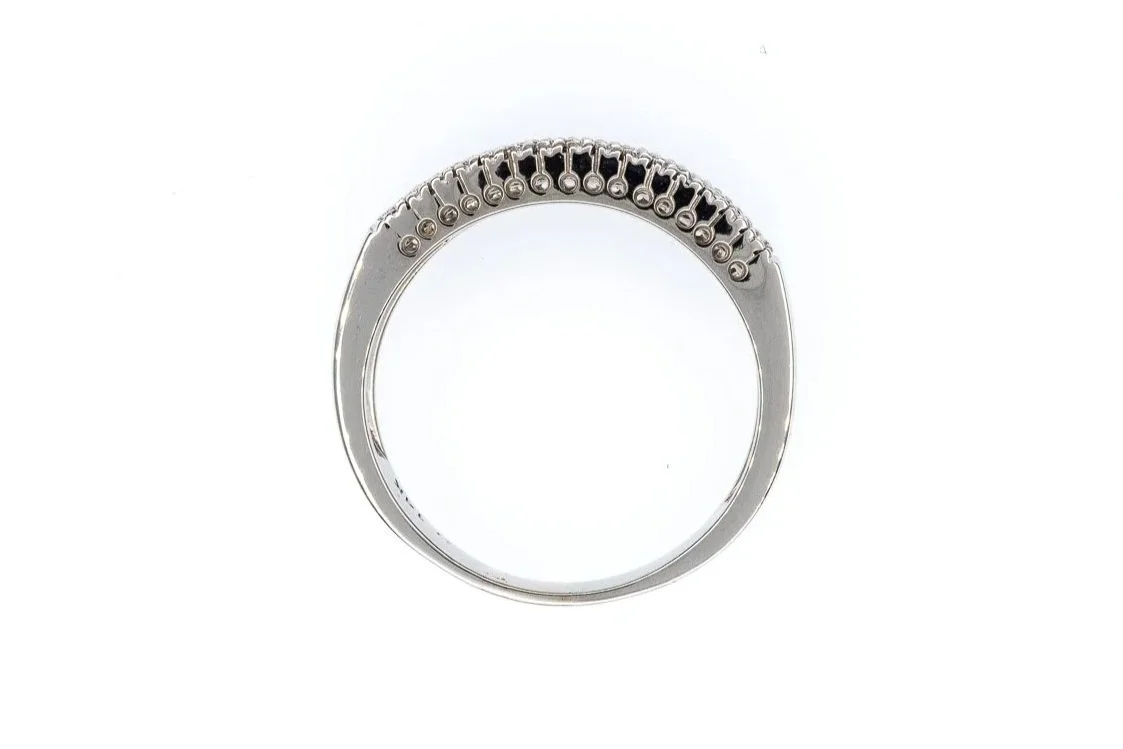 (F)White Gold Diamond Sapphire Gemstone Ring