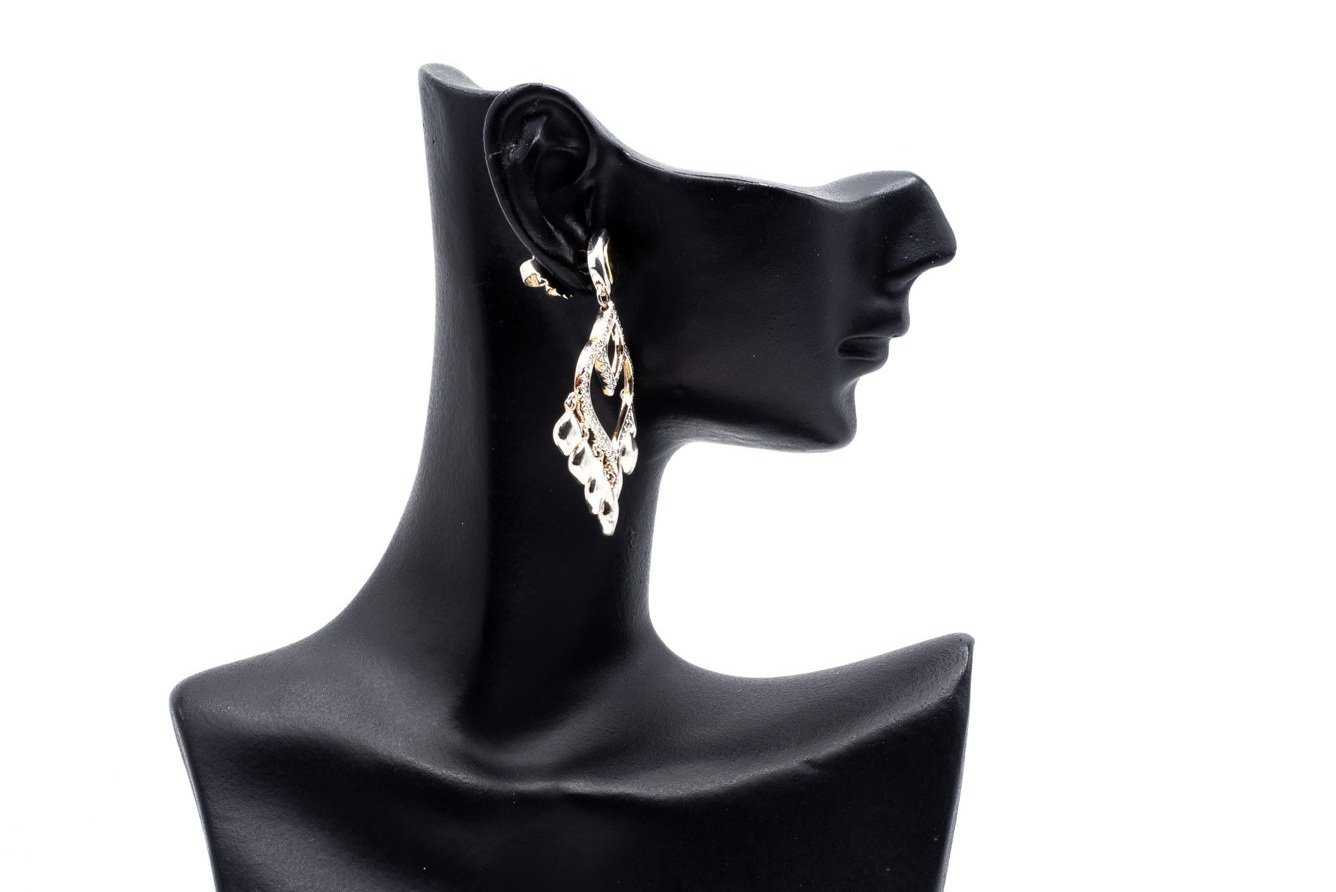 (S)Sterling Silver Yellow Gold Diamond John Hardy Designer Stud Earrings