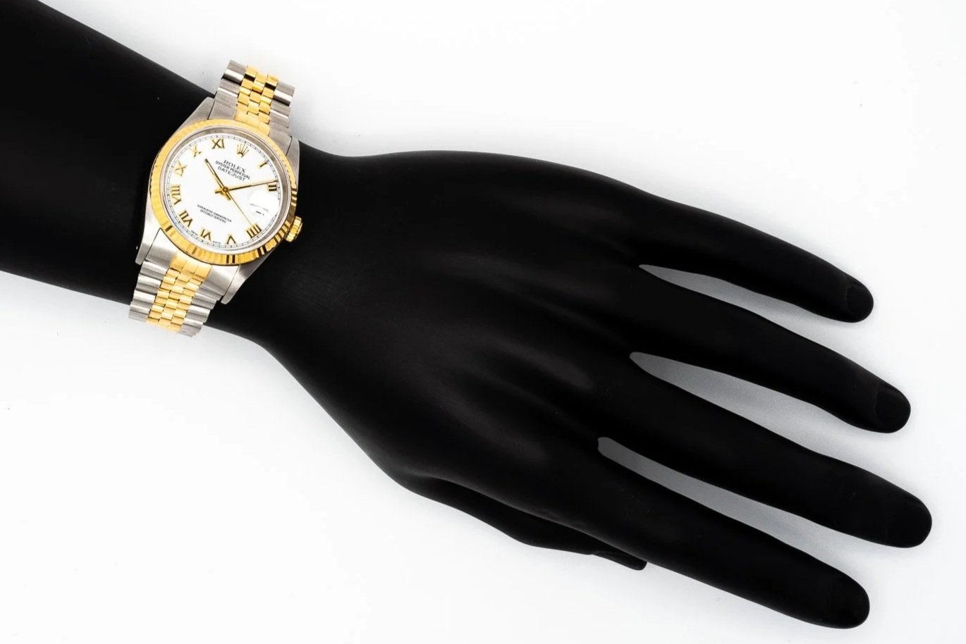 (H)36mm Stainless Steel Yellow Gold Rolex Oyster Perpetual Automatic Datejust Wristwatch