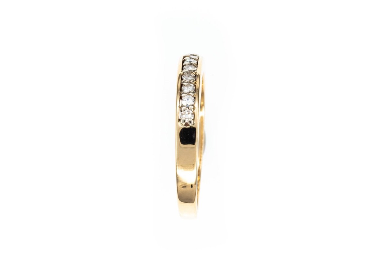 (S)Yellow Gold Single Cut Diamond Birks Band