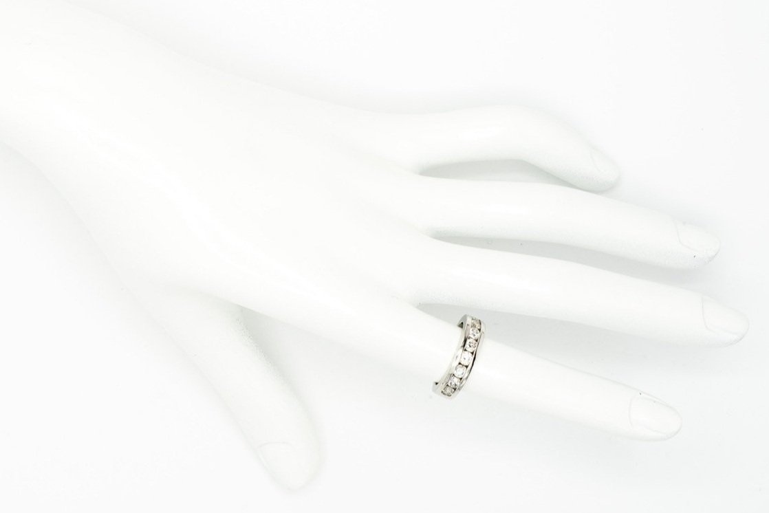 (H)Platinum Round Brilliant Cut Diamond Band