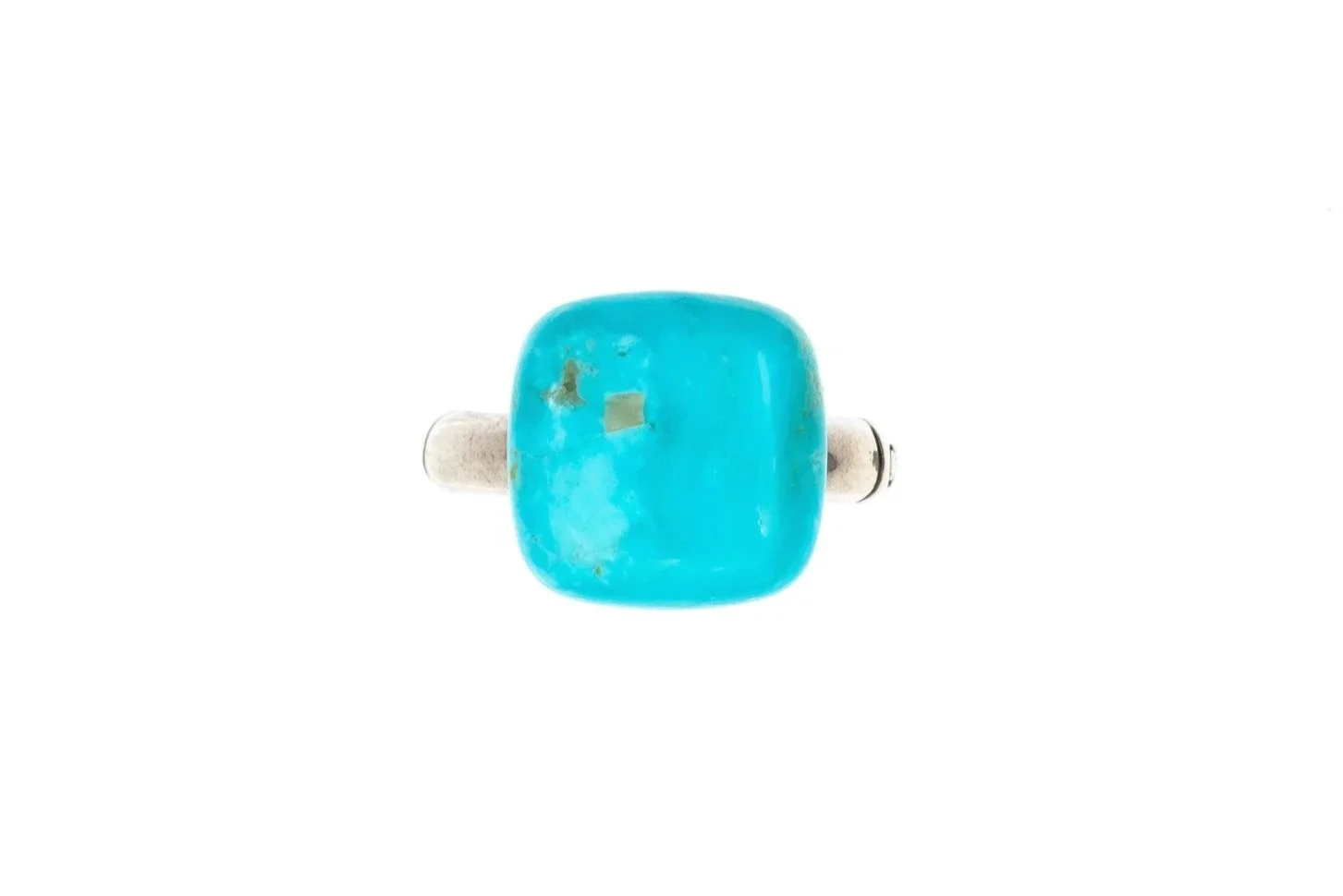 (T)Sterling Silver Turquoise John Hardy Designer Two Bamboos Ring
