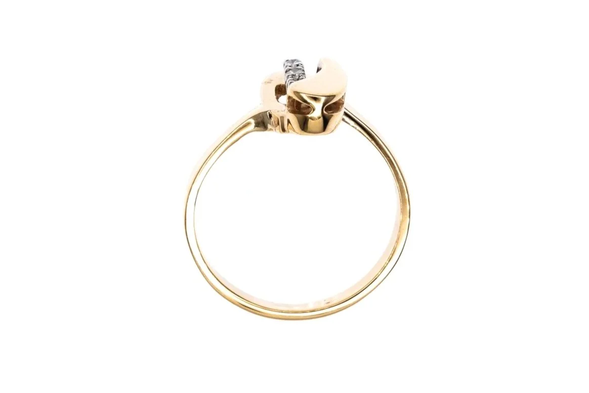 (F)Yellow White Gold Multi Diamond Ring