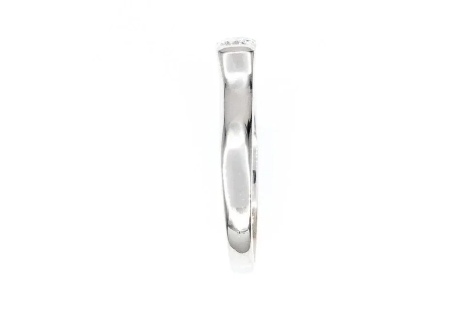(S)White Gold Solitaire Round Brilliant Cut Diamond Engagement Ring