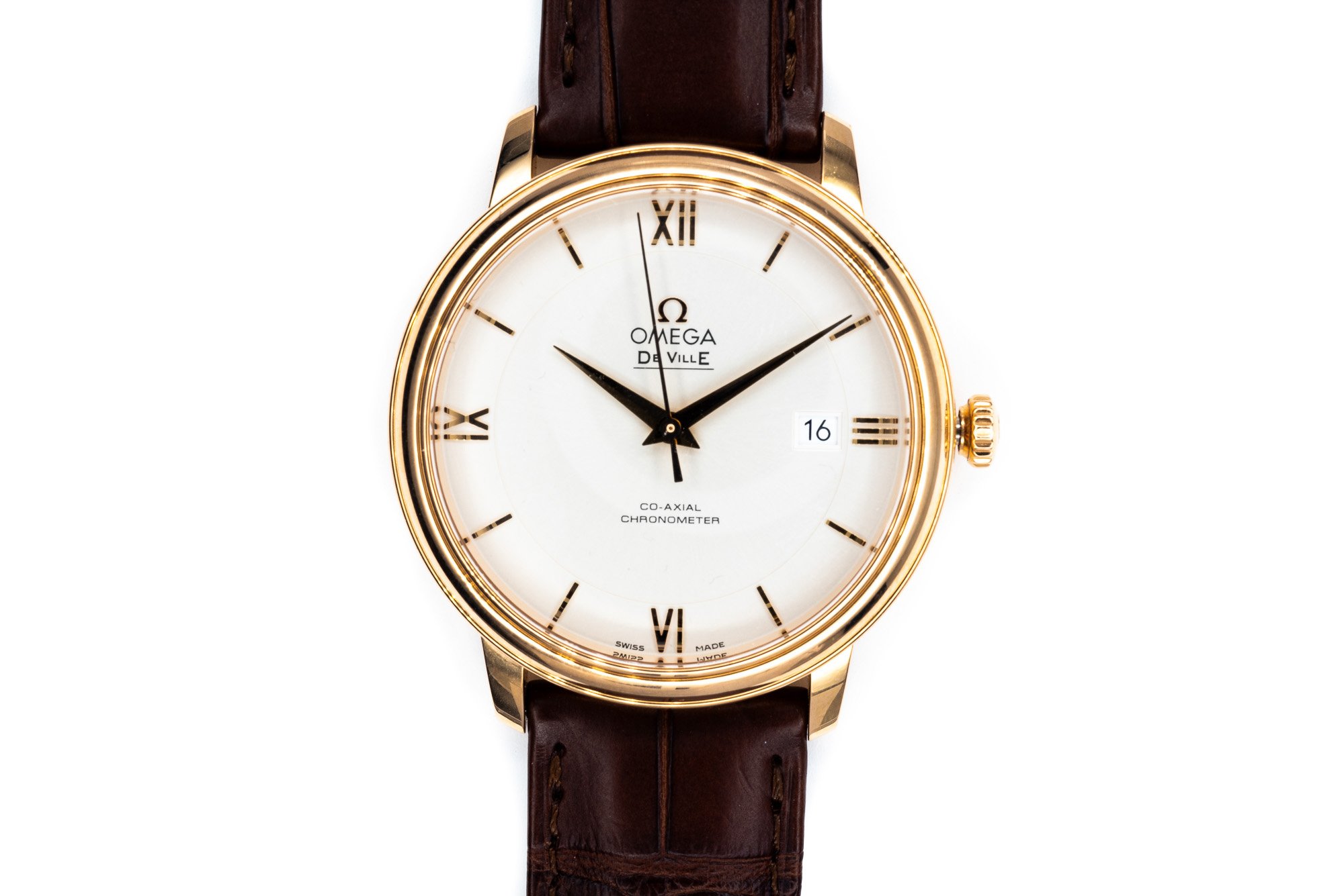 (T)39.5mm Rose Gold Swiss Made Omega De Ville Prestige Co-Axial Chronometer Automatic Wristwatch