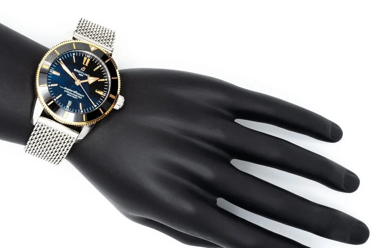 (H)44mm Stainless Steel Rose Gold SuperOcean Heritage II B20 Wristwatch