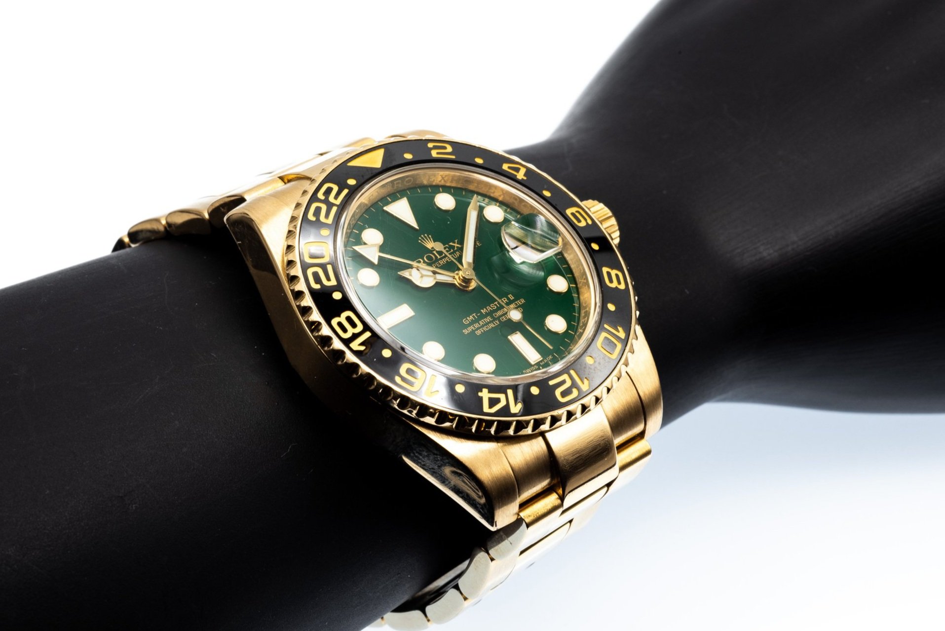 (W)40mm Yellow Gold Rolex GMT Master II Automatic Wristwatch