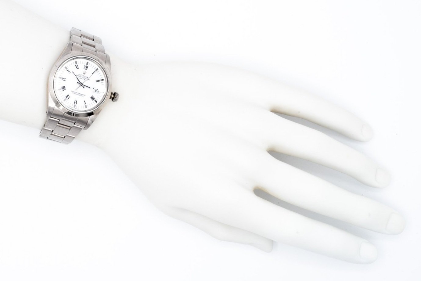 (H)34mm Stainless Steel Swiss Made Rolex Oyster Perpetual Automatic Date Wristwatch