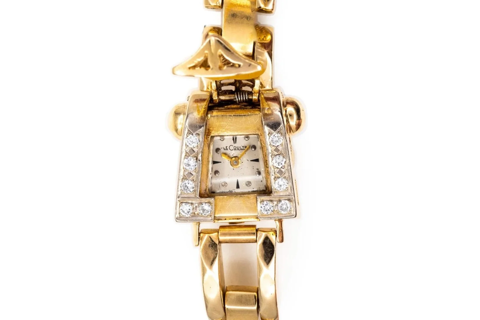 (To)20mm White Yellow Gold Le Coultre Mechanical Wristwatch