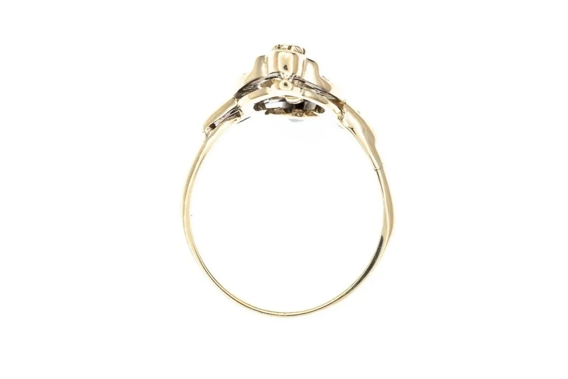 (F)Yellow Gold Cubic Zirconia Sapphire Gemstone Ring