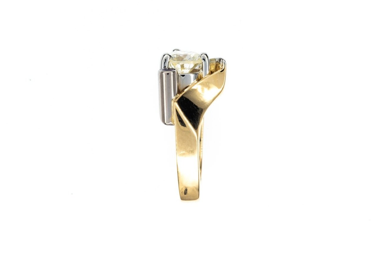 (S)White Yellow Gold Diamond Ruby Gemstone Ring