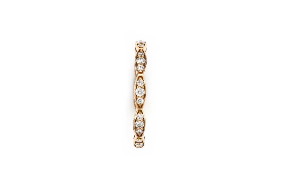 (S)Rose Gold Round Brilliant Cut Diamond Tacori Eternity Band