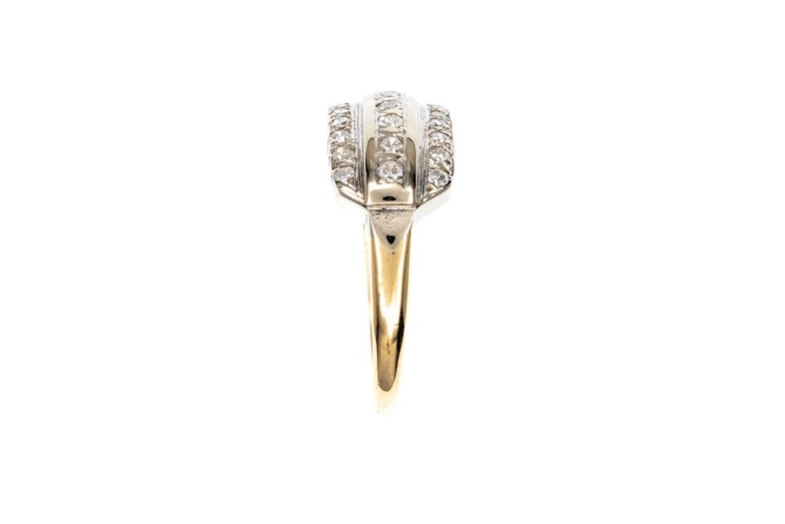 (S)Yellow White Gold Multi Diamond Band