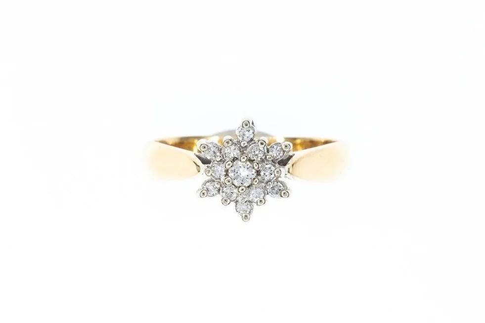 (T)Yellow Gold Round Brilliant Cut Multi Diamond Ring