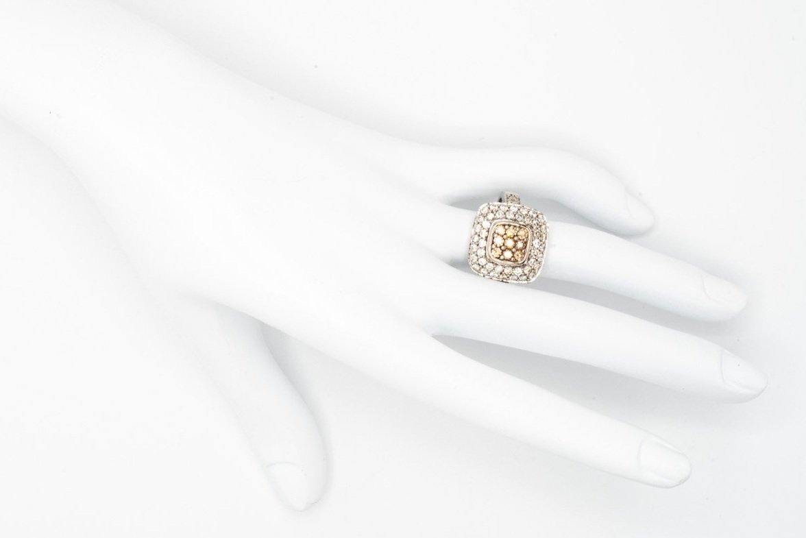 (H)White Gold Fancy Brown Multi Diamond Ring