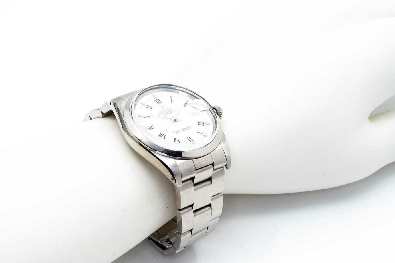 (W)34mm Stainless Steel Swiss Made Rolex Oyster Perpetual Automatic Date Wristwatch