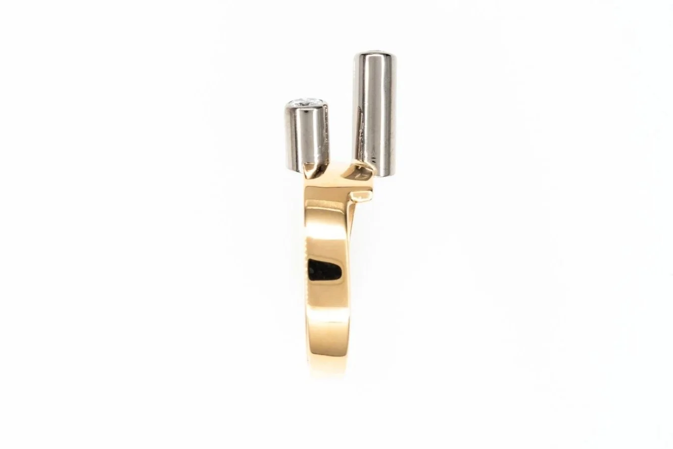 (S)Yellow Gold Round Brilliant Cut Multi Diamond Ring