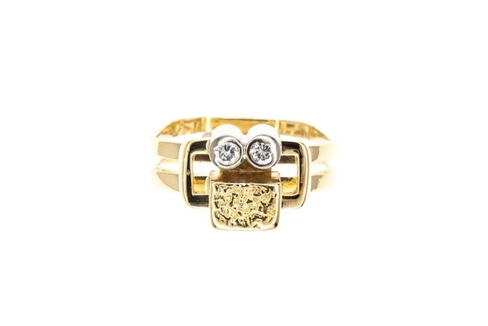 (T)Yellow Gold Round Brilliant Cut Multi Diamond Band
