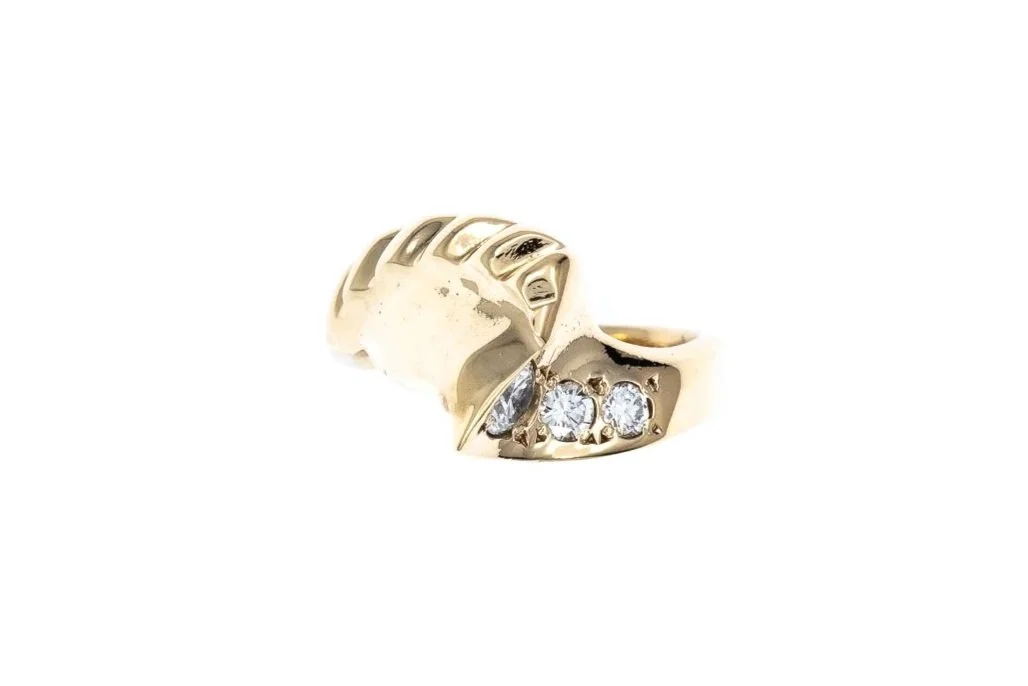 (T)Yellow Gold Multi Diamond Ring