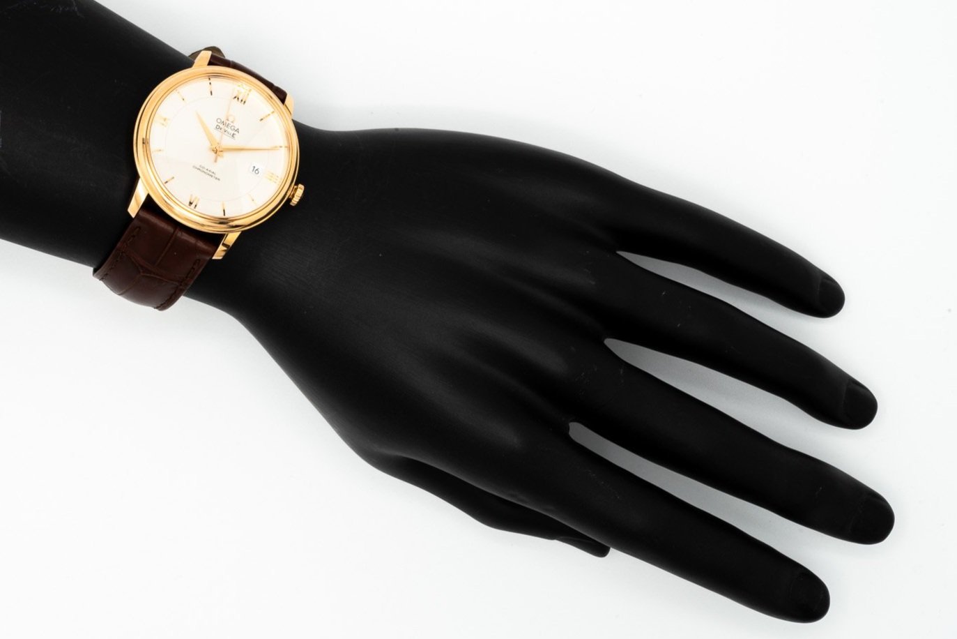 (H)39.5mm Rose Gold Swiss Made Omega De Ville Prestige Co-Axial Chronometer Automatic Wristwatch