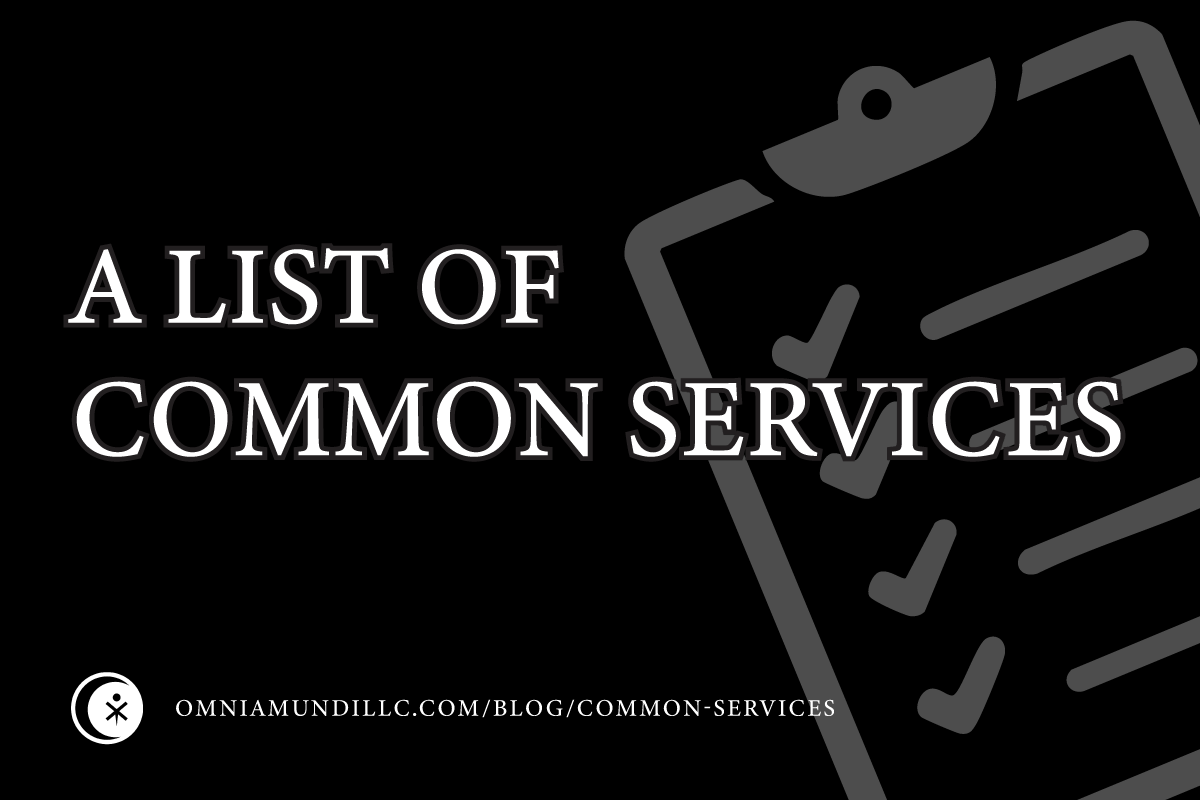 A List of Common Services