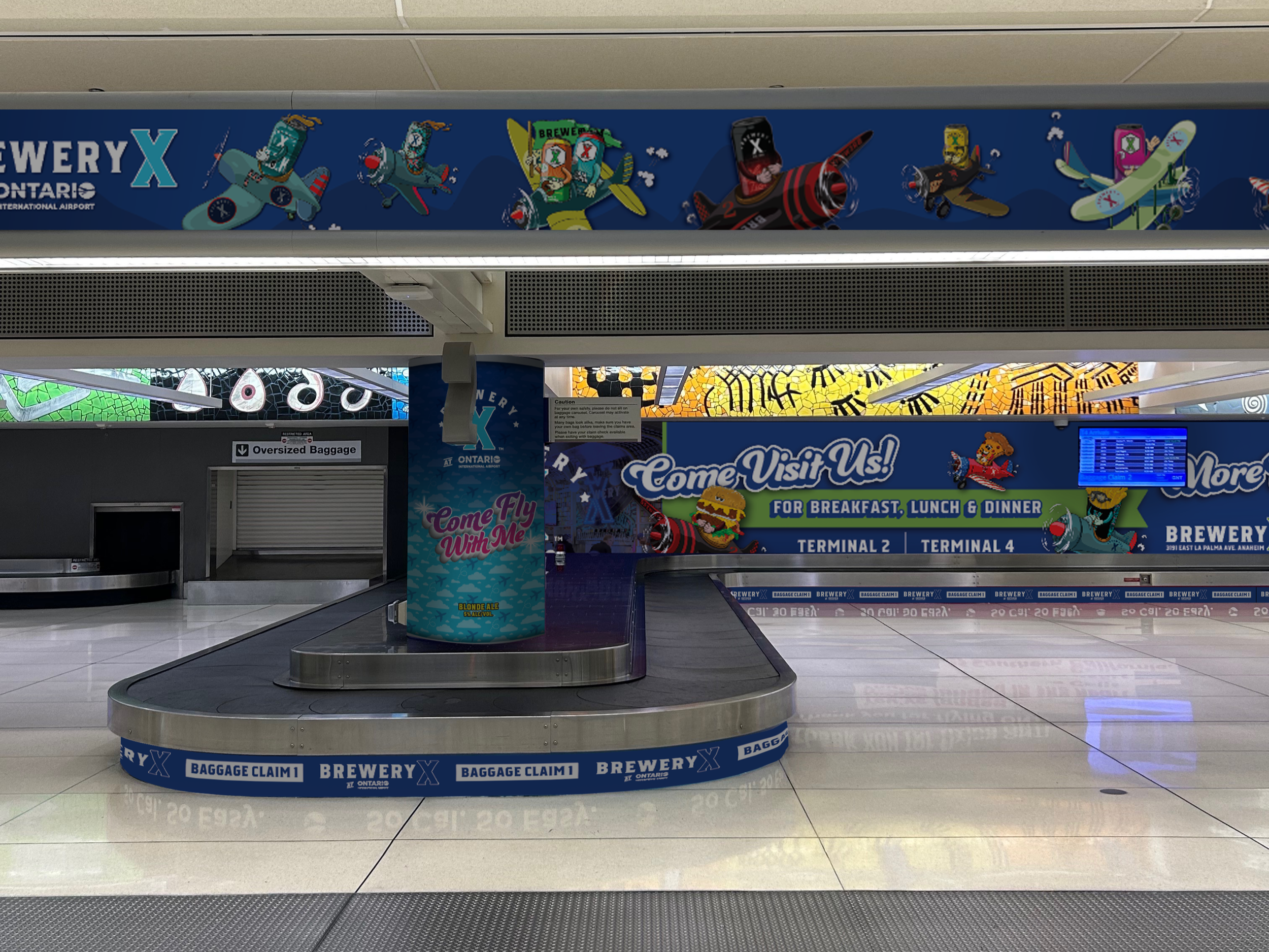 Left baggage claim wrap