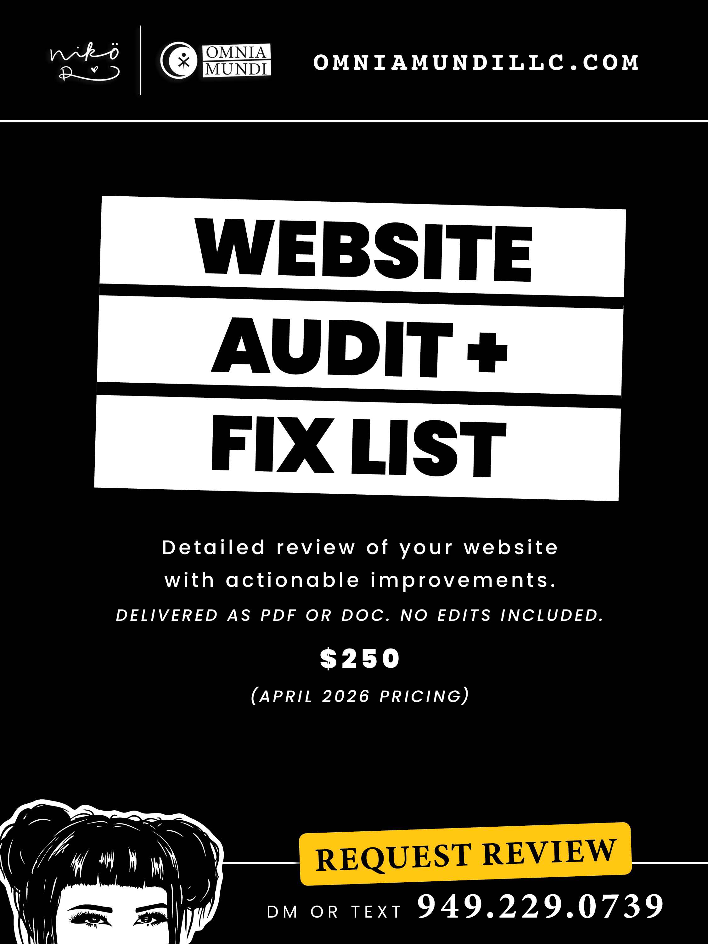 Website Audit + Fix List