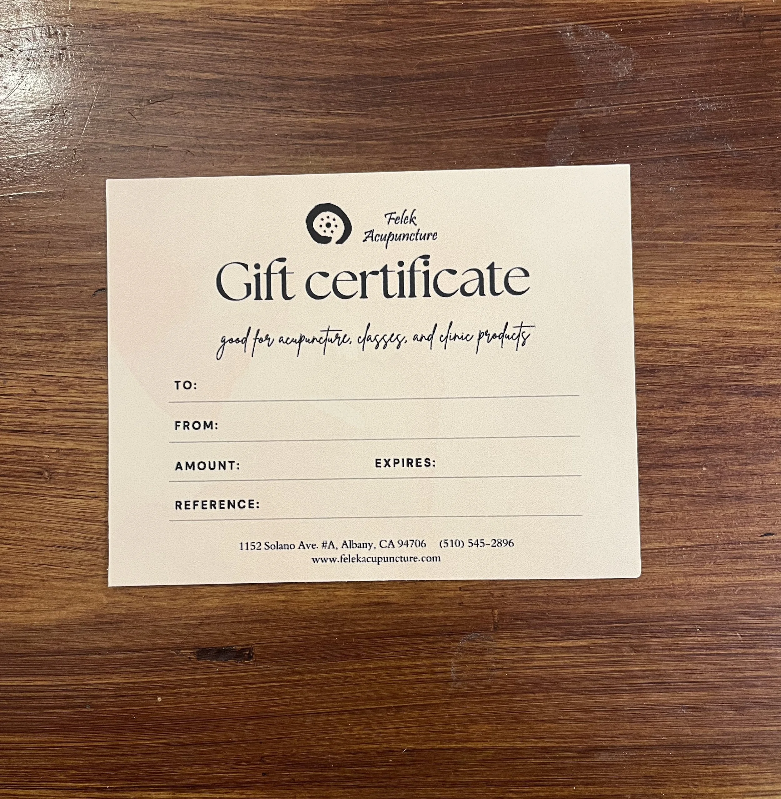 Gift Certificate